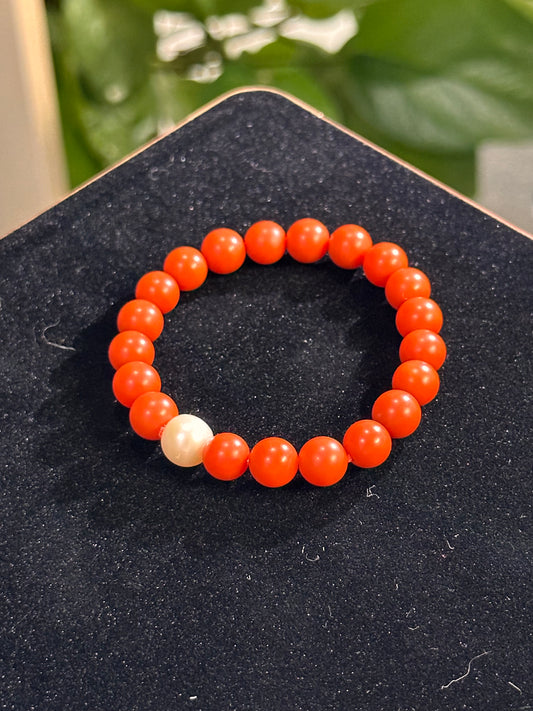 South Red Agate Bracelet – Persimmon Red Grade