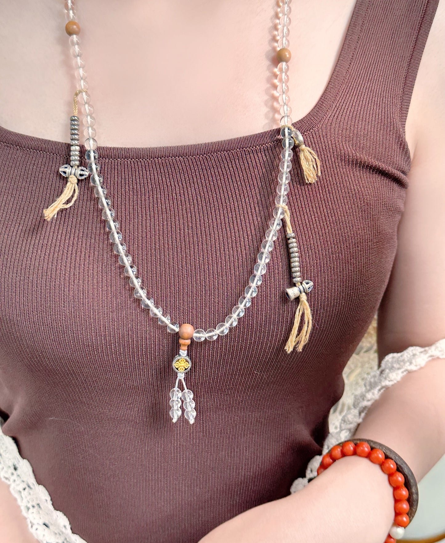 Lianyungang AAA Clear White Quartz Bracelet – Hand-Faceted 8 mm Beads | Stretchy, Waterproof & Energy-Infused