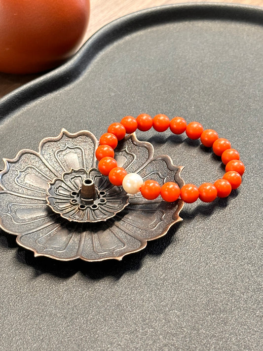 South Red Agate Bracelet – Persimmon Red Grade