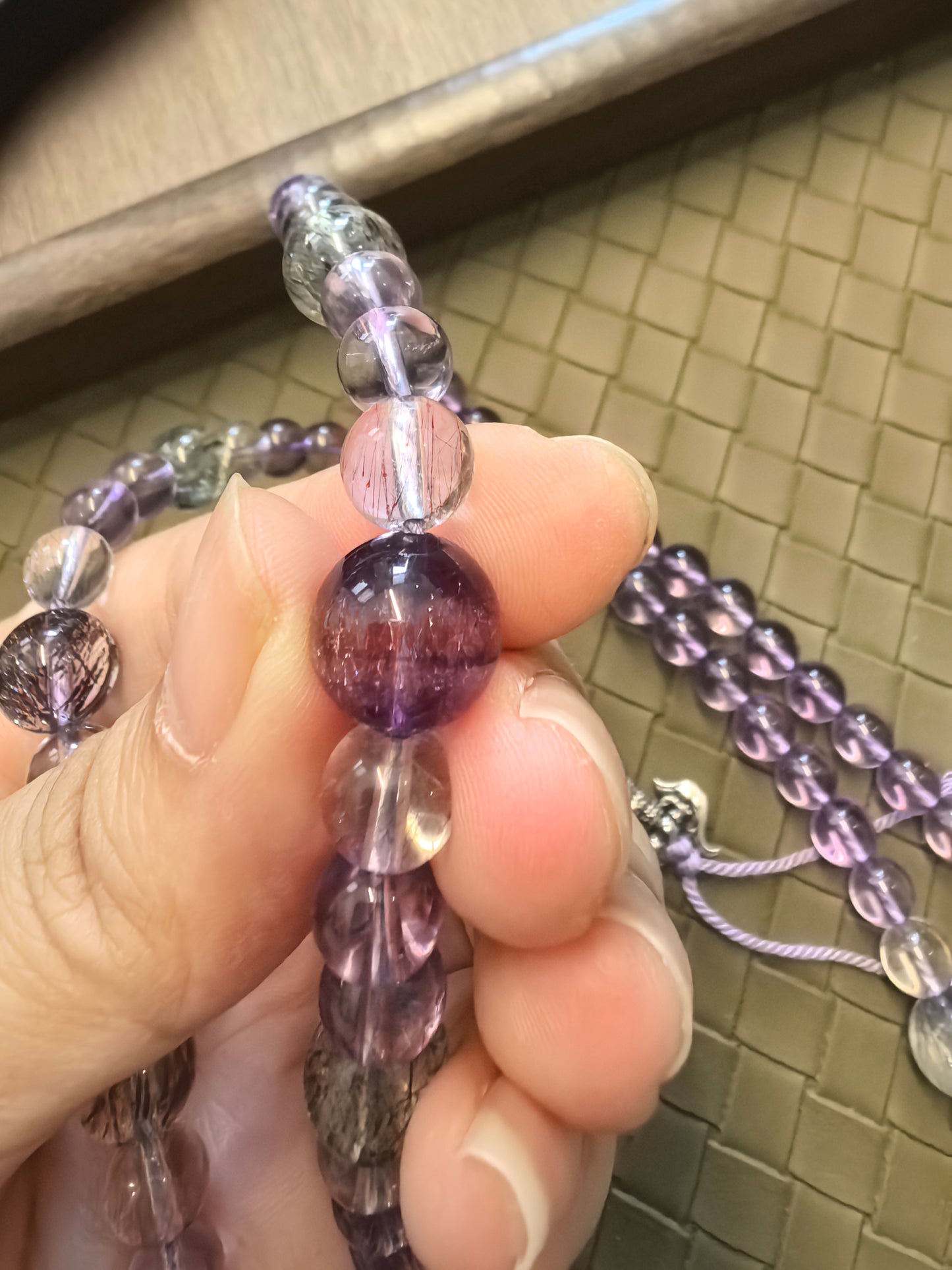 Donghai AAA Amethyst Bracelet – 100 % Natural Deep-Purple 8 mm Beads | Stress-Relief &amp; Intuition Crystal | Waterproof Stretch